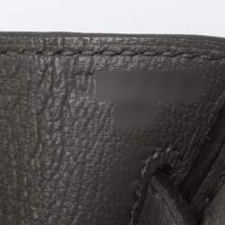 مملوكة مسبقًا Hermès Grey Clemence Leather Palladium Finish Birkin 25 Bag