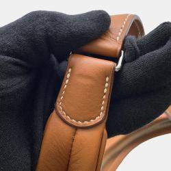 Pre Owned Hermes Gao Gold Taurillon Clemence Leather Shoulder Bag