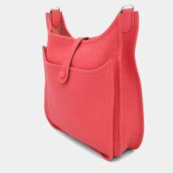 Pre Owned Hermes Evelyne 3 PM Bougainvillier Taurillon Clemence Bag