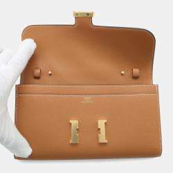 Pre Owned Hermes Constance To Go Tofi Epsom Leather Wallet