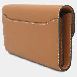 Pre Owned Hermes Constance To Go Tofi Epsom Leather Wallet