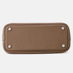 Pre Owned Hermes Bolide 1923 Mini Etoupe Evercolor Leather Tote Bag