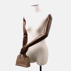 Pre Owned Hermes Bolide 1923 Mini Etoupe Evercolor Leather Tote Bag