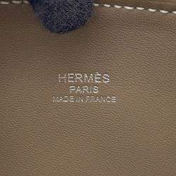 Pre Owned Hermes Bolide 1923 Mini Etoupe Evercolor Leather Tote Bag