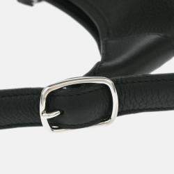 Pre Owned Hermes Trim 31 Black Taurillon Clemence Leather Shoulder Bag