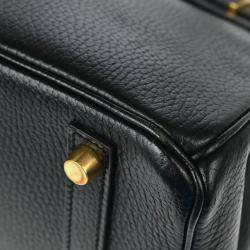 Pre Owned Hermes Birkin 30 Black Ardennes Leather Tote Bag