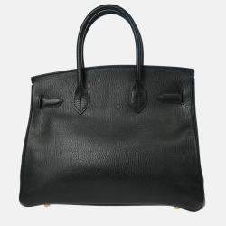 Pre Owned Hermes Birkin 30 Black Ardennes Leather Tote Bag
