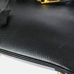 Pre Owned Hermes Birkin 30 Black Ardennes Leather Tote Bag