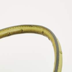 Pre Owned Hermes Vert Anis Ostrich Palladium Finish Birkin 30 Bag