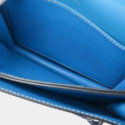 Pre Owned Hermes Roulis 23 Blue Zanzibar Evercolor Leather Shoulder Bag