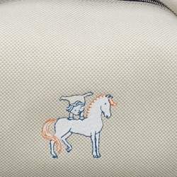 مملوكة مسبقًا Hermès Gris Perle Canvas Large Cabriole Bride-a-Brac Case