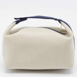 مملوكة مسبقًا Hermès Gris Perle Canvas Large Cabriole Bride-a-Brac Case