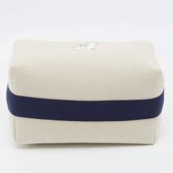 مملوكة مسبقًا Hermès Gris Perle Canvas Large Cabriole Bride-a-Brac Case