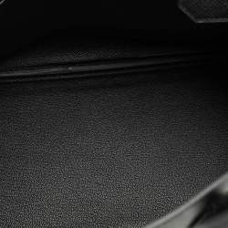 Pre Owned Hermes Noir Epsom Leather Gold Finish Birkin 30 Bag