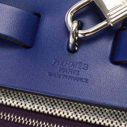 Pre Owned Hermes Navy Herbag Zip 31 PM 2way Handbag