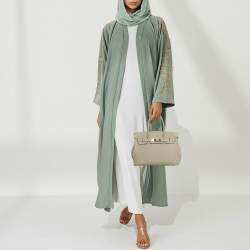 Pre Owned Hermes Gris Tourterelle Togo Leather Gold Finish Birkin 30 Bag