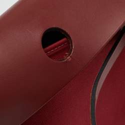 Pre Owned Hermes Rouge Grenat/Rouge H Toile and Vache Hunter Herbag Zip 31 Bag