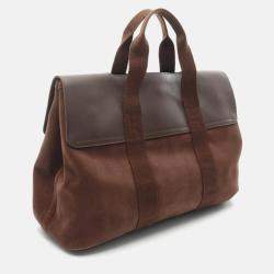 Pre Owned Hermès Valparaiso MM Brown Leather Handbag