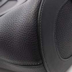 Pre Owned Hermes In The Loop 23 Caban Navy Blue Leather Handbag