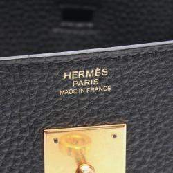 Pre Owned Hermes Birkin 30 Black Leather Handbag