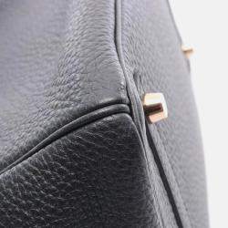 Pre Owned Hermes Birkin 30 Black Leather Handbag