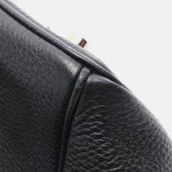 Pre Owned Hermes Birkin 30 Black Leather Handbag