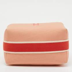 مملوكة مسبقًا Hermes Goyave Toile H Canvas Small Bride-a-Brac Case