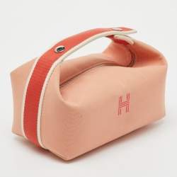 مملوكة مسبقًا Hermes Goyave Toile H Canvas Small Bride-a-Brac Case