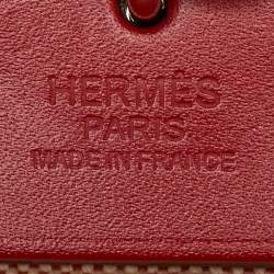 Pre Owned Hermès Rouge Piment Toile H and Vache Hunter Pegase Pop Herbag Zip 31 Bag