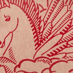 Pre Owned Hermès Rouge Piment Toile H and Vache Hunter Pegase Pop Herbag Zip 31 Bag