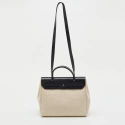 مملوكة مسبقًا حقيبة هيرمس هيرباغ زيب 31 كانفاس إتش/إبيين وجلد أحمر 