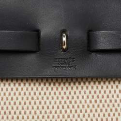 مملوكة مسبقًا حقيبة هيرمس هيرباغ زيب 31 كانفاس إتش/إبيين وجلد أحمر 