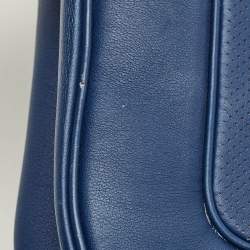 Pre Owned Hermes Bleu Saphir Swift Leather Palladium Finish Berline 28 Bag