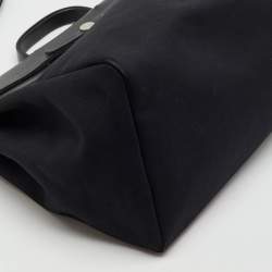 Pre Owned Hermes Black Canvas and Leather Herbag 50 Bag