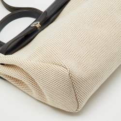 مملوكة مسبقًا حقيبة هيرمس هيرباغ فاشي هنتر قماش تويل موكا/أحمر طوبي 31