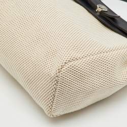 مملوكة مسبقًا حقيبة هيرمس هيرباغ فاشي هنتر قماش تويل موكا/أحمر طوبي 31