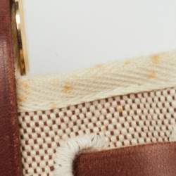 Pre Owned Hermes Rouge H/Natural Toile and Vache Hunter 2in1 Herbag Zip 31 Bag