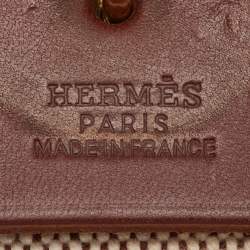 Pre Owned Hermes Rouge H/Natural Toile and Vache Hunter 2in1 Herbag Zip 31 Bag