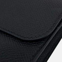 Pre Owned Hermes Black Leather Constance Long To Go