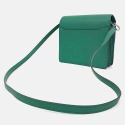 Pre Owned Hermes Green Leather Rulis 18