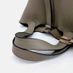 Pre Owned حقيبة هيرمس بيكوتان روك 18 جلد رمادي