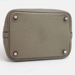 Pre Owned حقيبة هيرمس بيكوتان روك 18 جلد رمادي