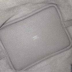 Pre Owned حقيبة هيرمس بيكوتان روك 18 جلد رمادي