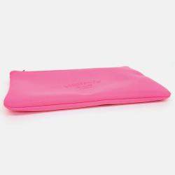 Pre Owned Hermes Pouch Pink Fabric Bag
