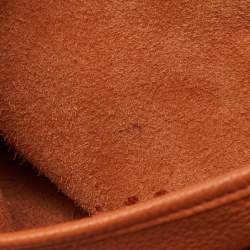 Pre Owned Hermes Potiron Taurillon Clemence Leather Evelyne III GM Bag