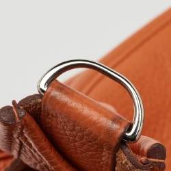 Pre Owned Hermes Potiron Taurillon Clemence Leather Evelyne III GM Bag