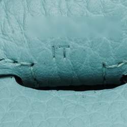 Pre Owned Hermès Bleu Atoll Taurillon Clemence Leather Evelyne III PM Bag