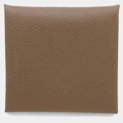 Pre Owned Hermes Bastia Etoupe Epsom Wallet