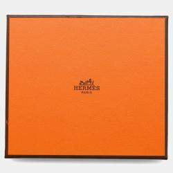 Pre Owned Hermes Azap Compact Silk In Moka Evercolor Wallet