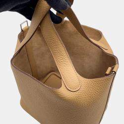 Pre Owned Hermes Picotin Lock PM Biscuit Taurillon Clemence Handbag